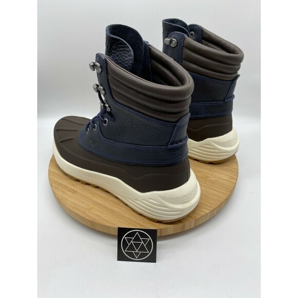 Sperry Boot Mens 9.5 Brown Blue Hiking Duck Hunting Waterproof Shoes STS23014 - Picture 7 of 12